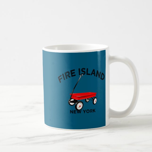 Fire Island Large Version Red Wagon Long Island Ny Kaffemugg (Höger)
