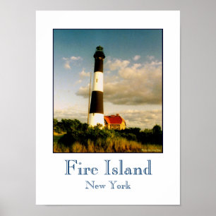 'Fire Island Lighthouse at at Sunset' Poster