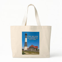 Fire Island Lighthouse, New York Large Tote Bag
