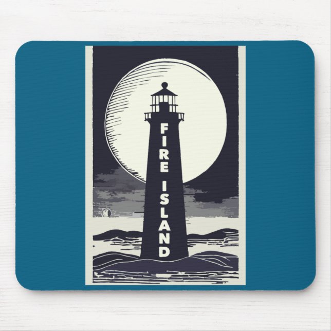 Fire Island Lighthouse New York Måne  Musmatta (Framsidan)