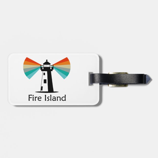 Fire Island Lighthouse Rainbow Bagagebricka (Baksida Vågrät)