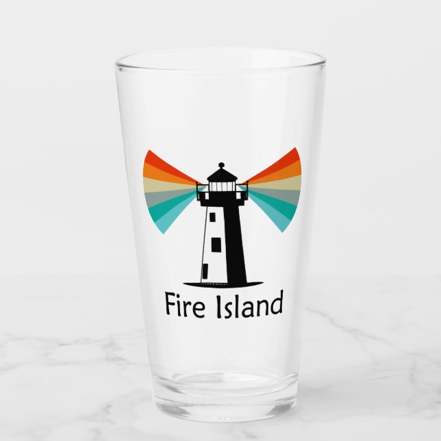 Fire Island Lighthouse Rainbow Glaskopp (Framsida)