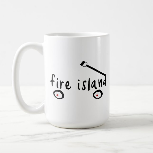 Fire Island Long Island NY wagon word summer vaca Kaffemugg (Vänster)