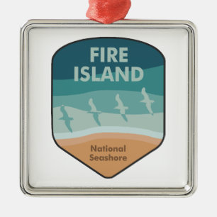 Fire Island National Seashore New York Fiskmås Julgransprydnad Metall