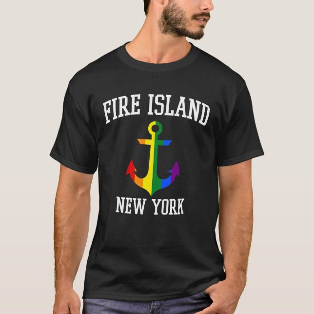 Fire Island New York Brookhaven Babylon Islip T Shirt (Framsida)