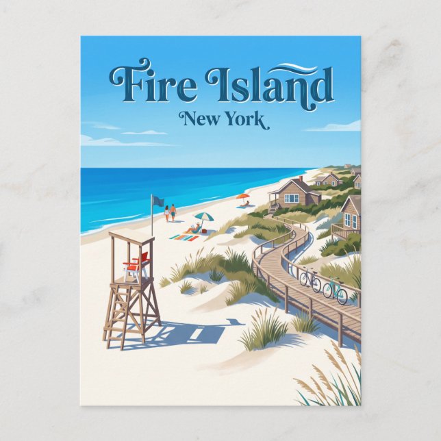 Fire Island New York Vykort (Framsida)