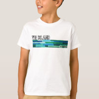 Fire Island NY blå grön abstrakt vintage design