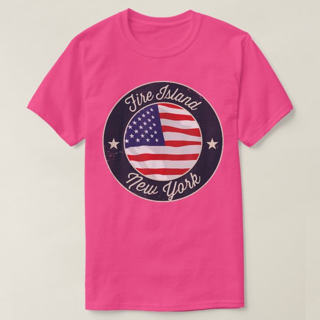 Fire Island - Patriotic New York Souvenir T-Shirt (Design framsida)