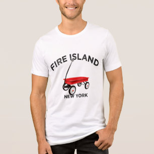 Fire Island röd kärra New York sommarlov LI T Shirt