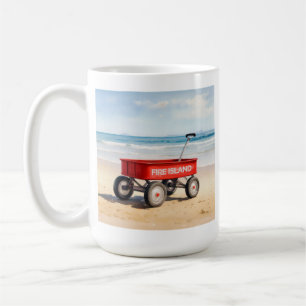 Fire Island röd kärra sandstrand LI New York Kaffemugg