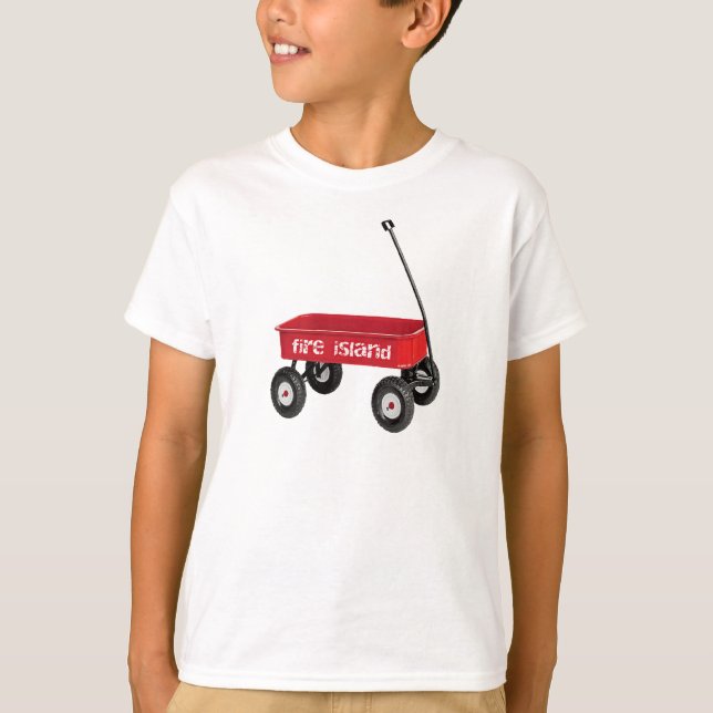 Fire Island röd vagn sommar strand semester  T Shirt (Framsida)