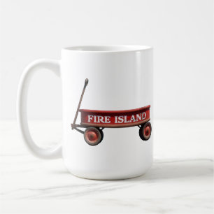 Fire Island röda vagn kismet lund tallar saltaire Kaffemugg