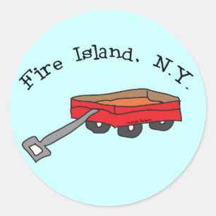 Fire Island Runt Klistermärke