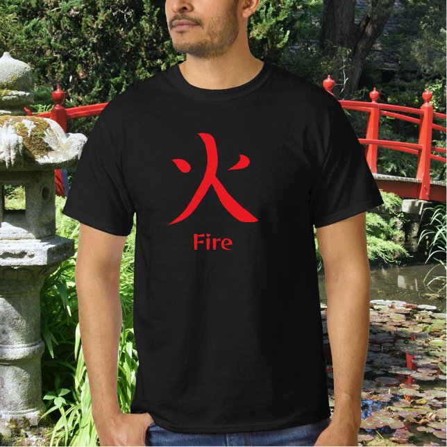Fire Japanese Kanji T Shirt (Skapare uppladdad)