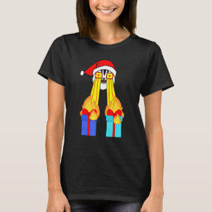 Fire Laser Cat Santa Funny Cute Ugly Boy Chri T Shirt
