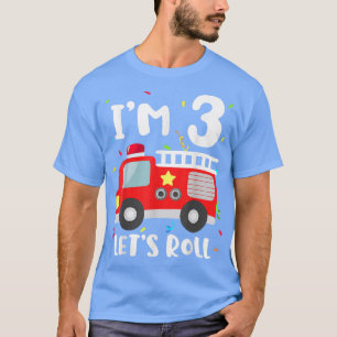 Fire Lastbil 3:e födelsedagen Småbarn Boy Firefigh T Shirt