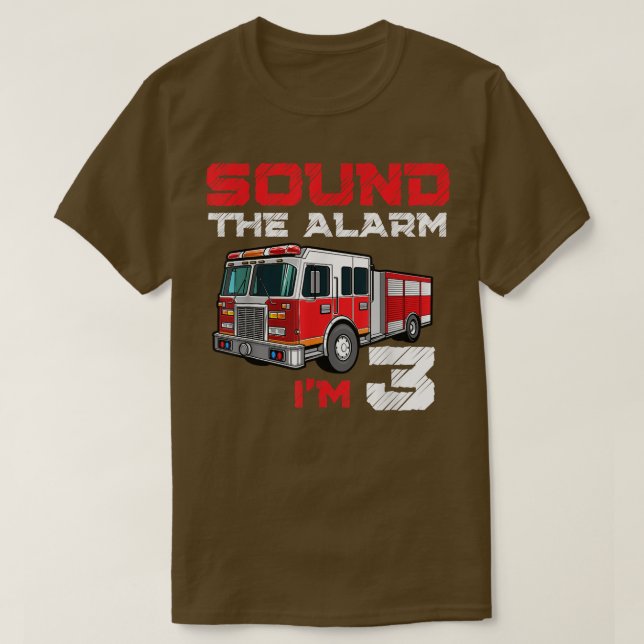 Fire Lastbil 3:e födelsedagspojken Future Firefigh T Shirt (Design framsida)