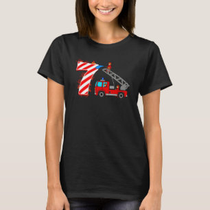 Fire Lastbil 7:e Birthday Boy 7 Year Old Firefight T Shirt