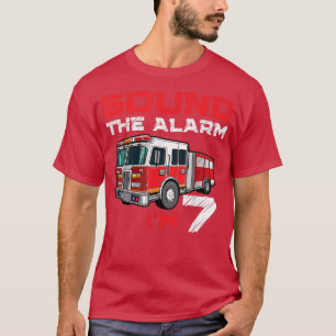 Fire Lastbil 7:e Birthday Boy Future Firefighter 7 T Shirt