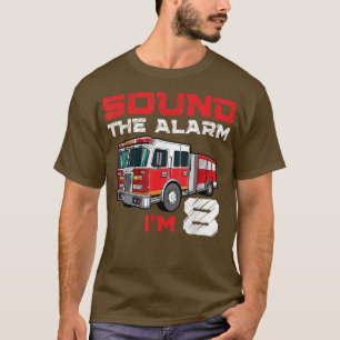 Fire Lastbil 8:e födelsedagspojken Future Firefigh T Shirt