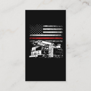 Fire Lastbil American Flagga Firefighter Red US Li Visitkort
