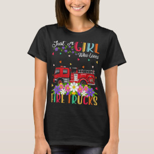 Fire Lastbil bara en flicka som Kärlek avfyrade La T Shirt