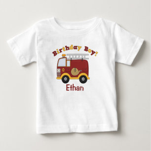 Fire Lastbil Birthday Kids Personlig T-shirt