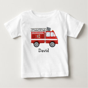 Fire Lastbil Boy First Birthday Firefighter T Shirt
