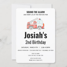 Fire Lastbil - Firefighter - Ljud vid Alarm Birthd