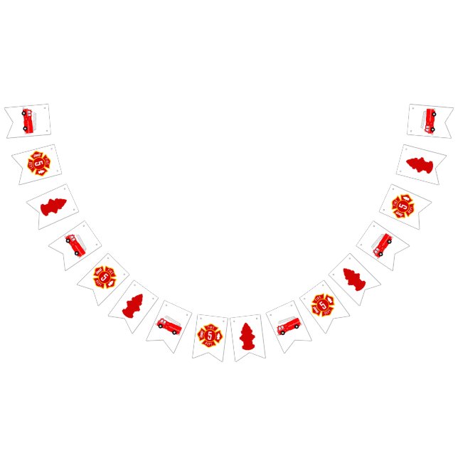 Fire Lastbil Födelsedagsfest Vimplar (Alla)