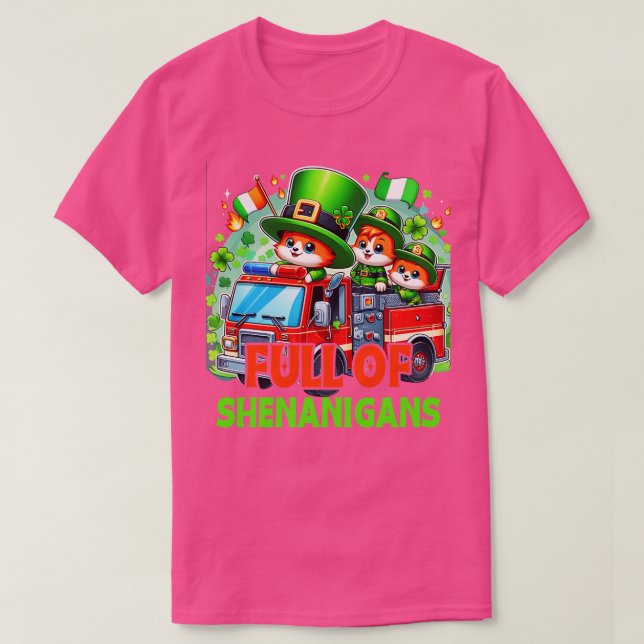Fire Lastbil Kids Småbarn Boys St patricks day Fir T Shirt (Design framsida)