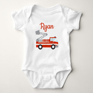 Fire Lastbil Personlig Baby Bodykostym T Shirt