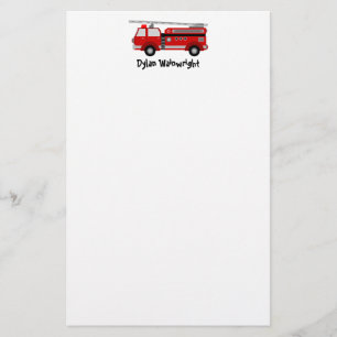 Fire Lastbil Personlig Stationery Brevpapper