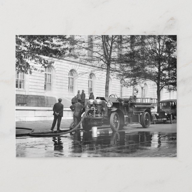 Fire Lastbil Power Tvättar, 1923 Vykort (Framsida)