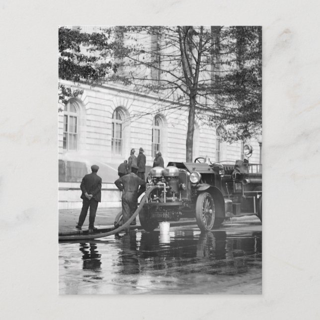 Fire Lastbil Power Tvättar, 1923 Vykort (Framsida)