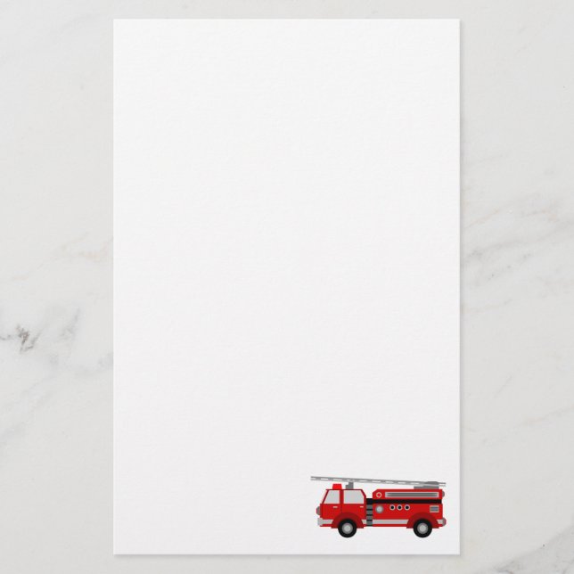 Fire Lastbil Stationery Brevpapper (Framsida)