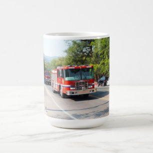 Fire lastbilar kaffemugg