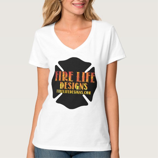 FIRE LIFE DESIGN CO [logotyp 1] T Shirt (Framsida)