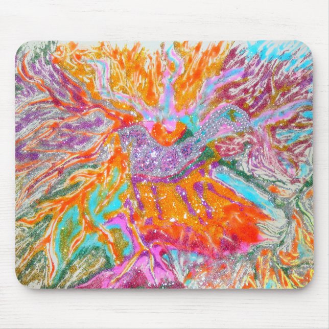 Fire Lighämse Horse Mousepad Musmatta (Framsidan)