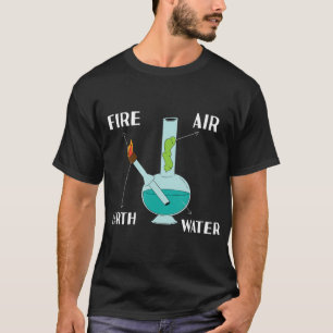 Fire Luft Earth Vatten hela Inslag i en bong T Shirt