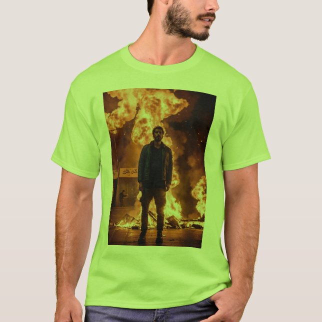 "Fire Man Tee: Ignite Your Stil!" T Shirt (Framsida)