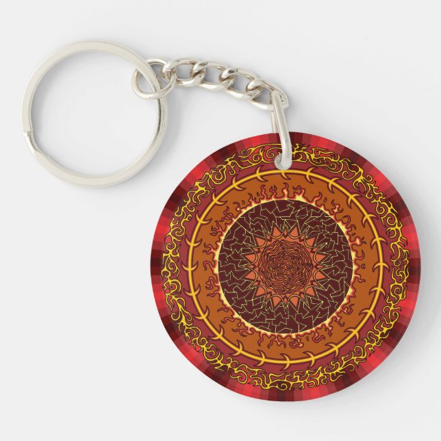 Fire Mandala Acrylic Keychain (Framsidan)
