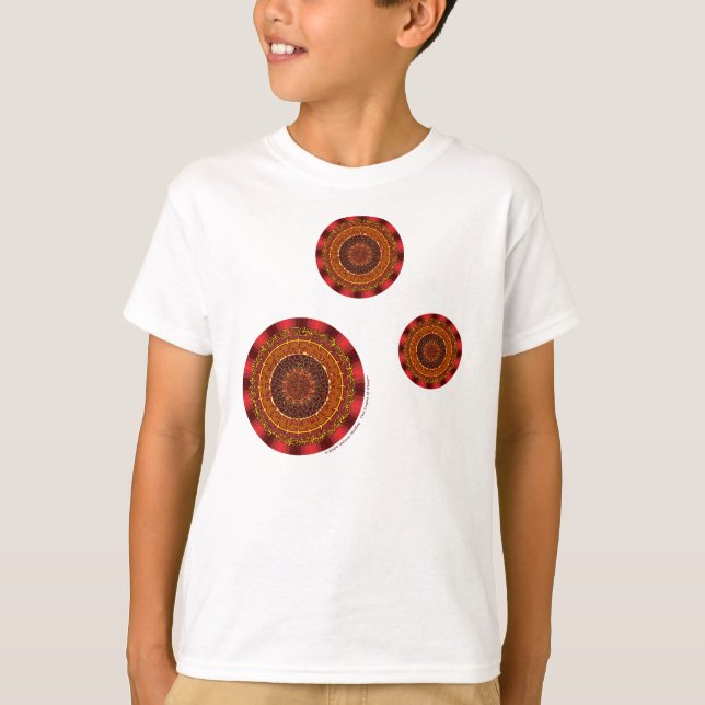 Fire Mandala Barn och Baby Light Shirt T-shirt (Framsida)