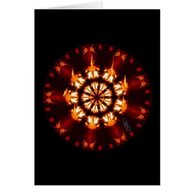 Fire Mandala Hälsningskort (Framsidan)