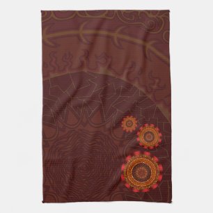 Fire Mandala Hand Towel Kökshandduk