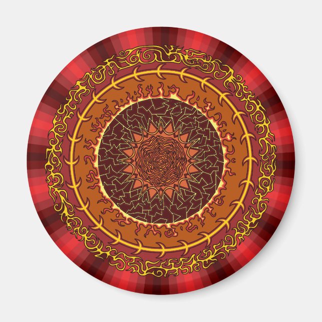 Fire Mandala Magnet (Framsidan)