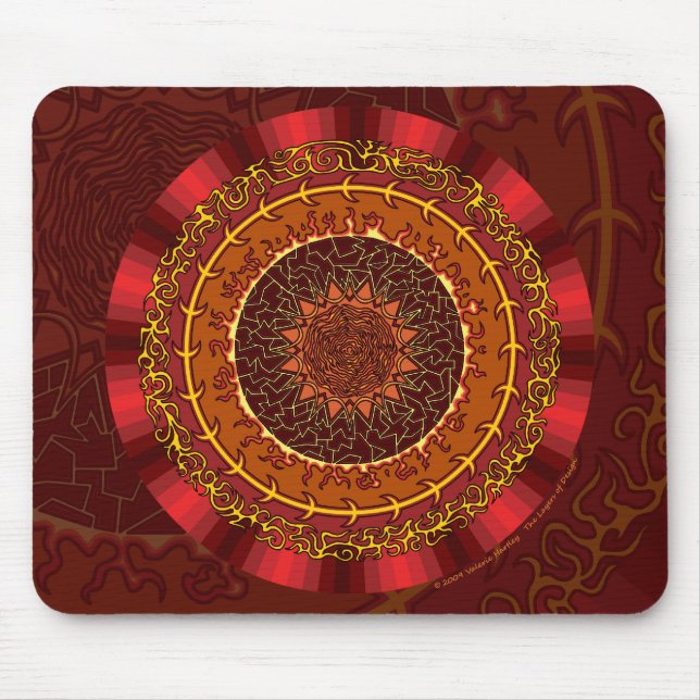 Fire Mandala Mousepad Musmatta (Framsidan)
