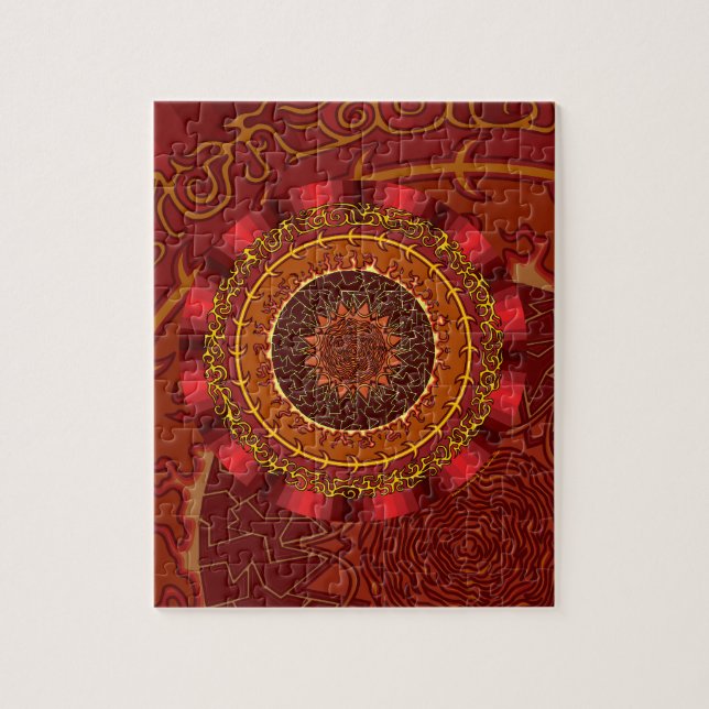 Fire Mandala Puzzle Pussel (Vertikal)