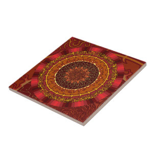 Fire Mandala Tile Kakelplatta