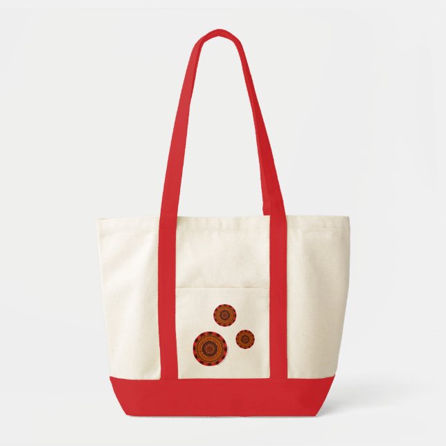 Fire Mandala Tote Bag Tygkasse (Framsidan)